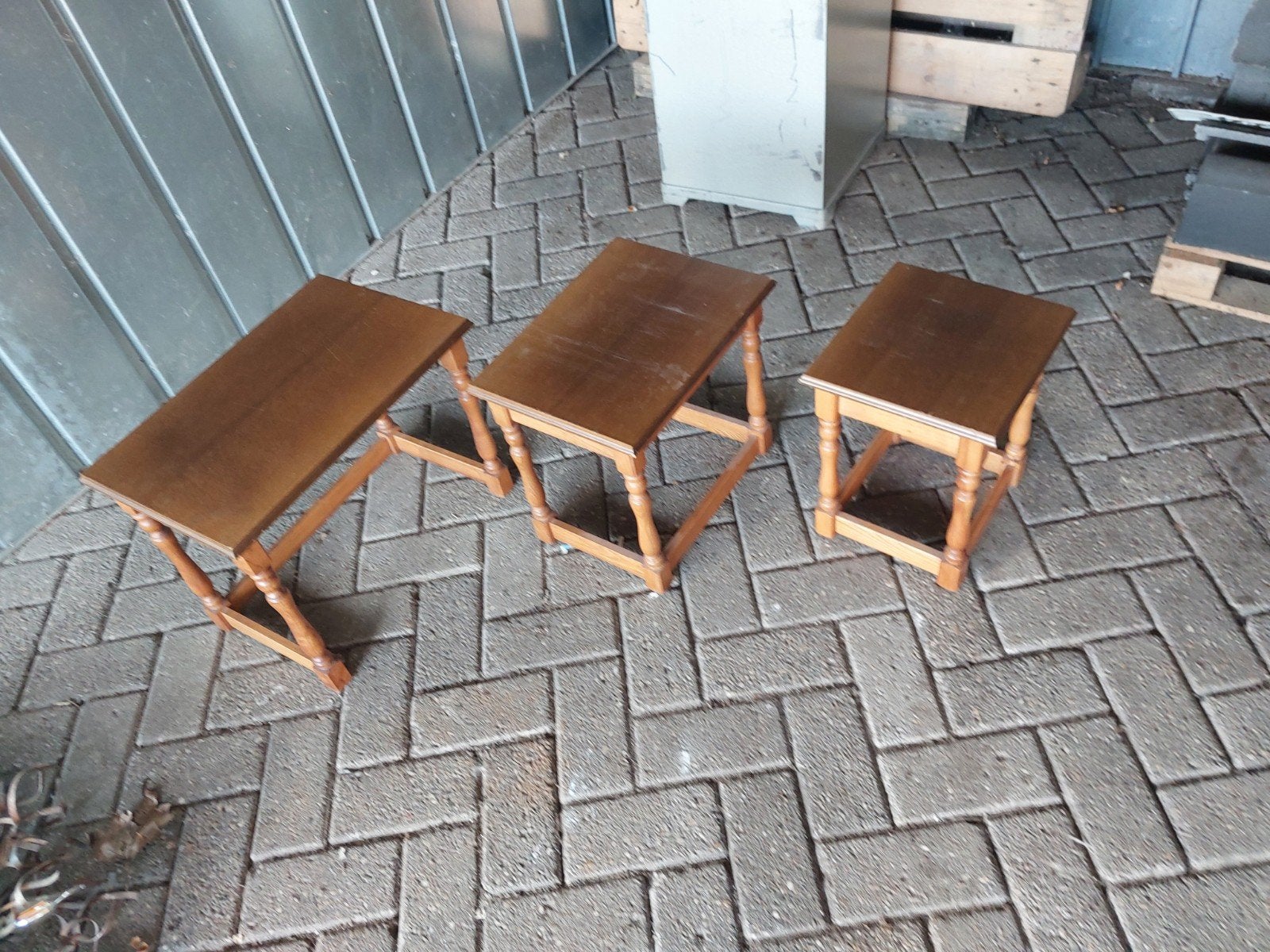 nesting table set, Ophalen of Verzenden, Rechthoekig, Minder dan 55 cm, 60 cm of meer
