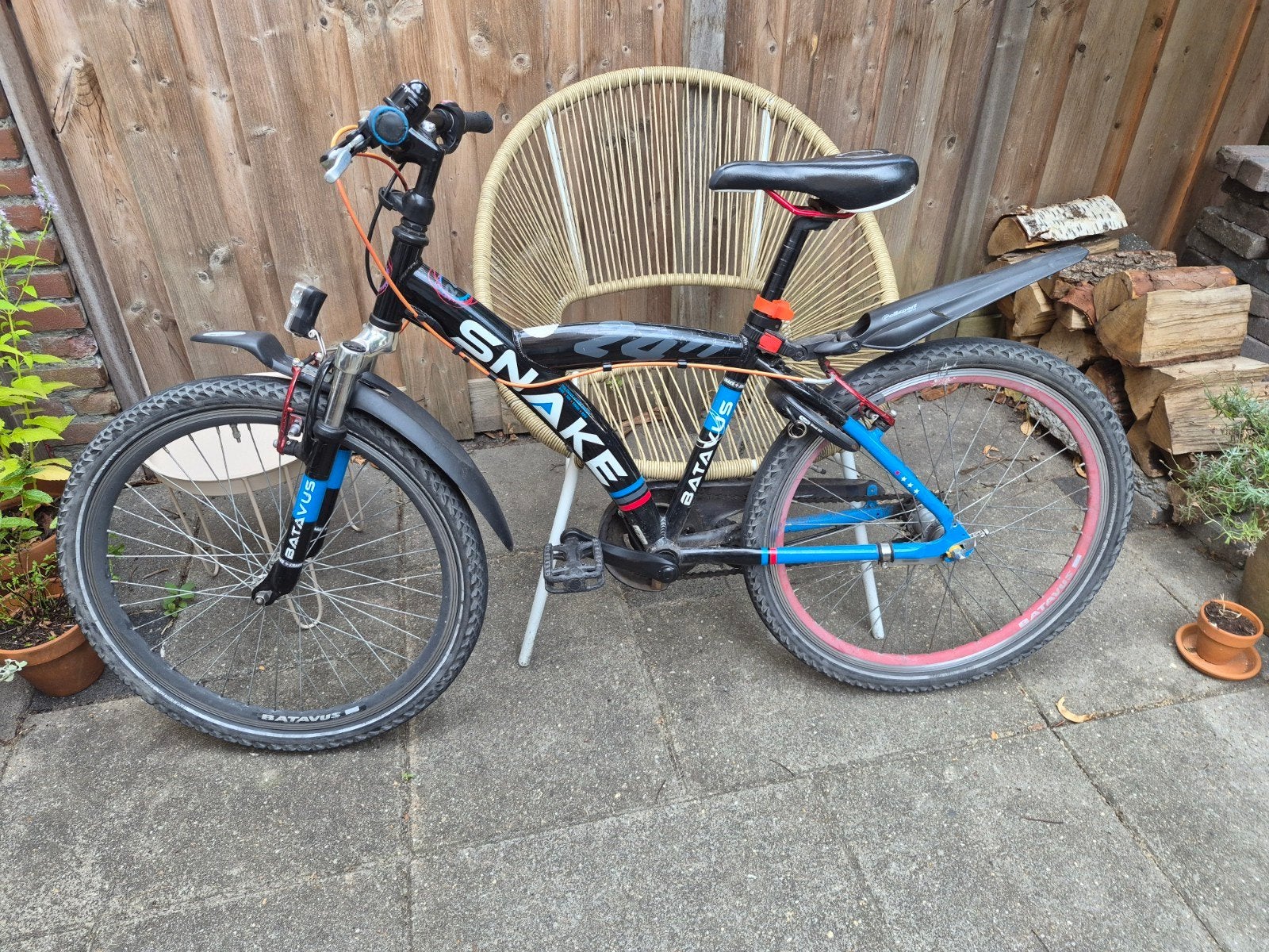 Batavus Snake kinderfiets 24 inch, Fietsen en Brommers, Fietsen | Heren | Herenfietsen, Ophalen, Gebruikt, Velgrem, Versnellingen