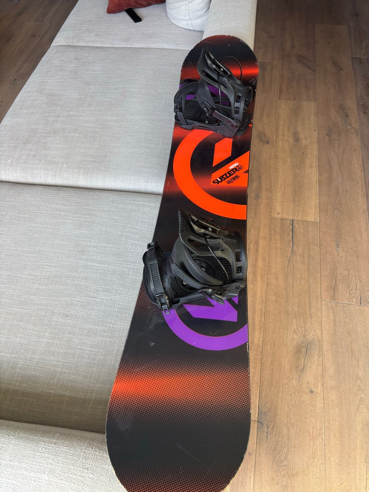 Nitro Snowboard met nieuwe Nidecker Nexus Bindingen, Verzenden, Gebruikt, Board