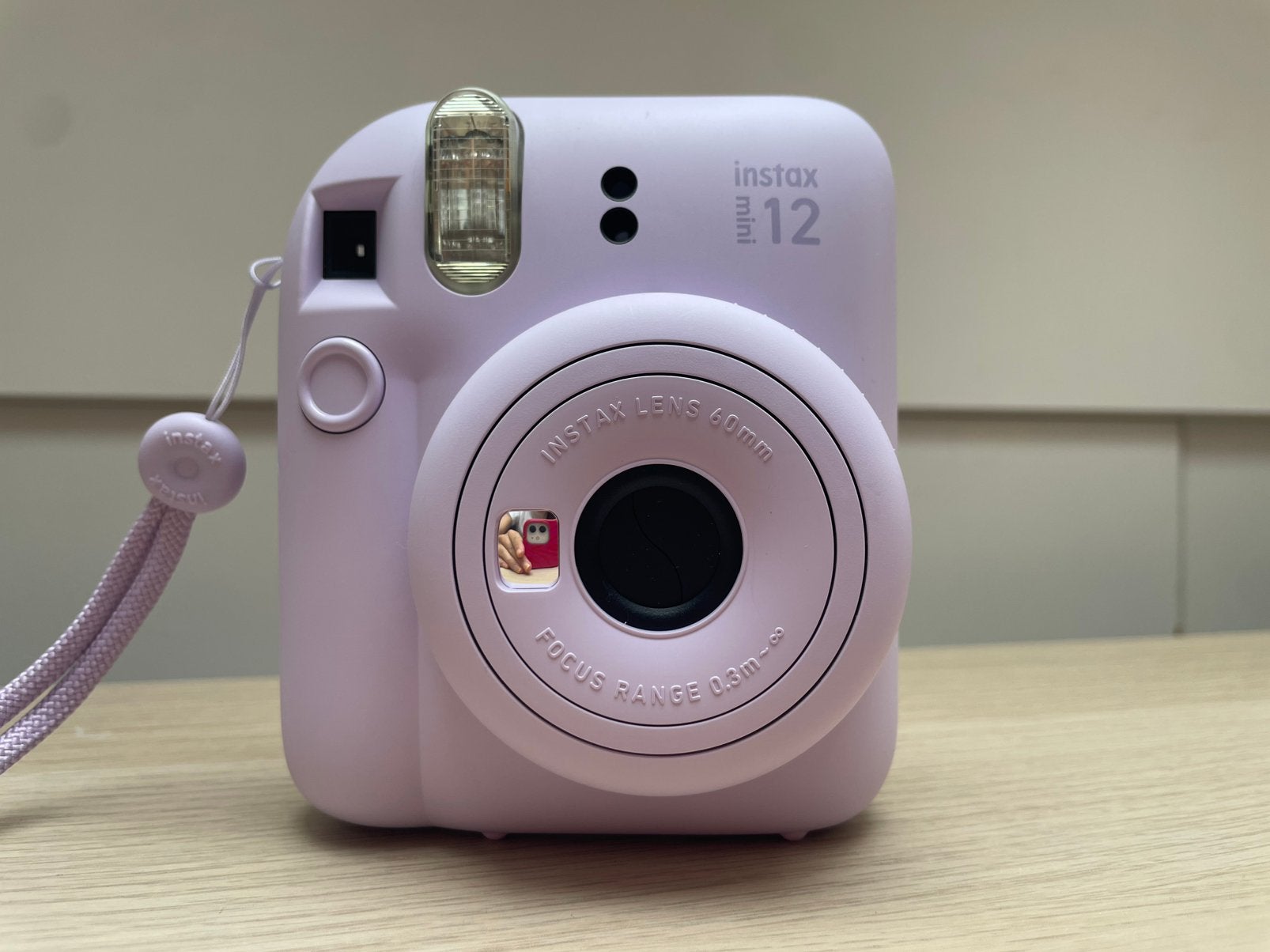 Instax mini 12, lilac purple, incl. hoes en fotopapier, Ophalen of Verzenden, Zo goed als nieuw, Polaroid, Fuji