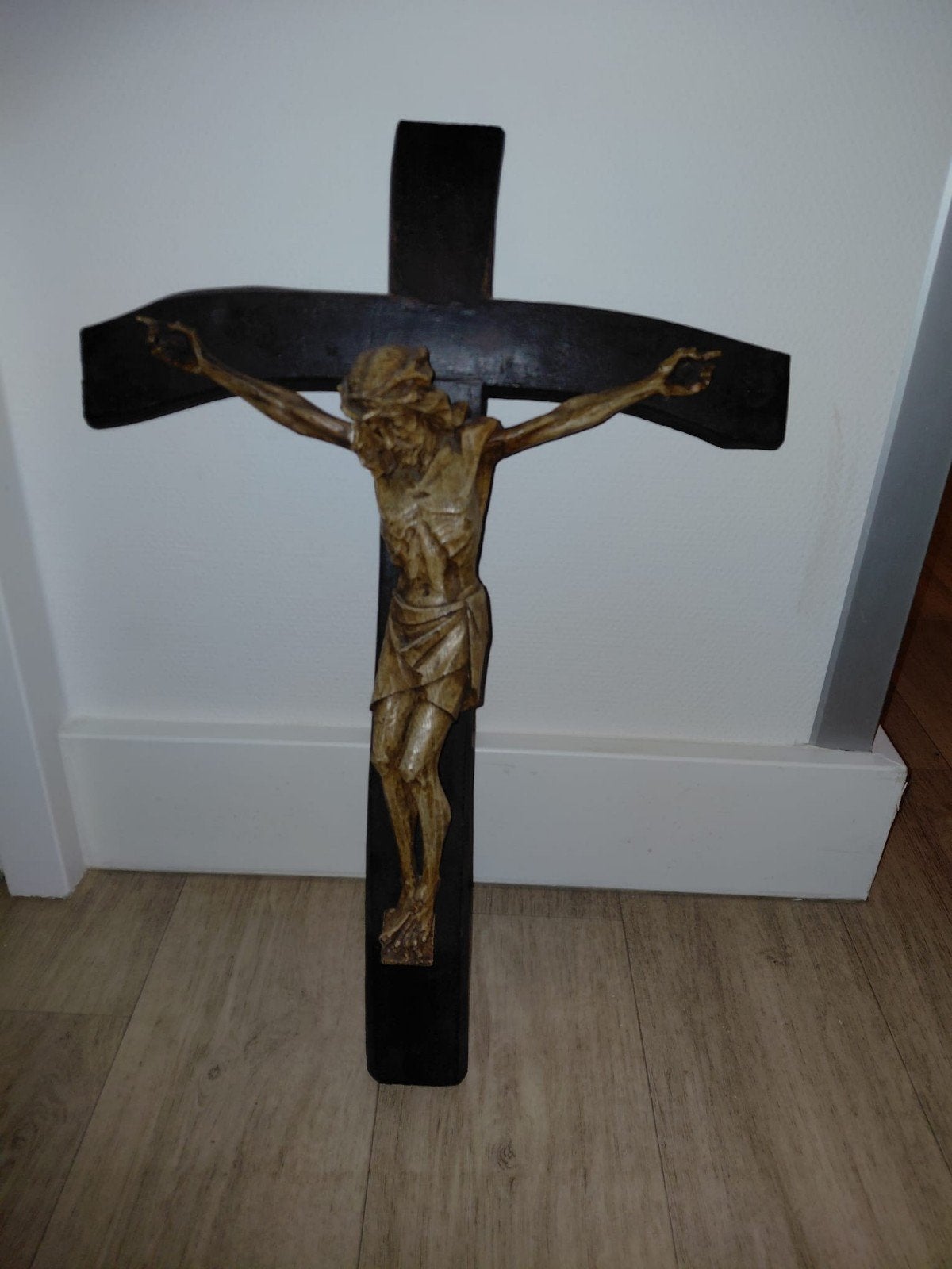 Oud houten kruis van Jezus., Antiek en Kunst, Antiek | Religie, Ophalen