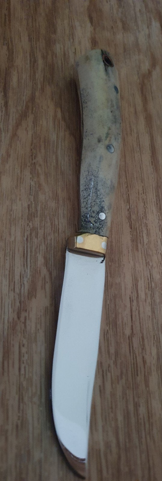 Survivalmes/Jachtmes bushcraft Handgemaakt geweihandvat, Ophalen of Verzenden, Nieuw