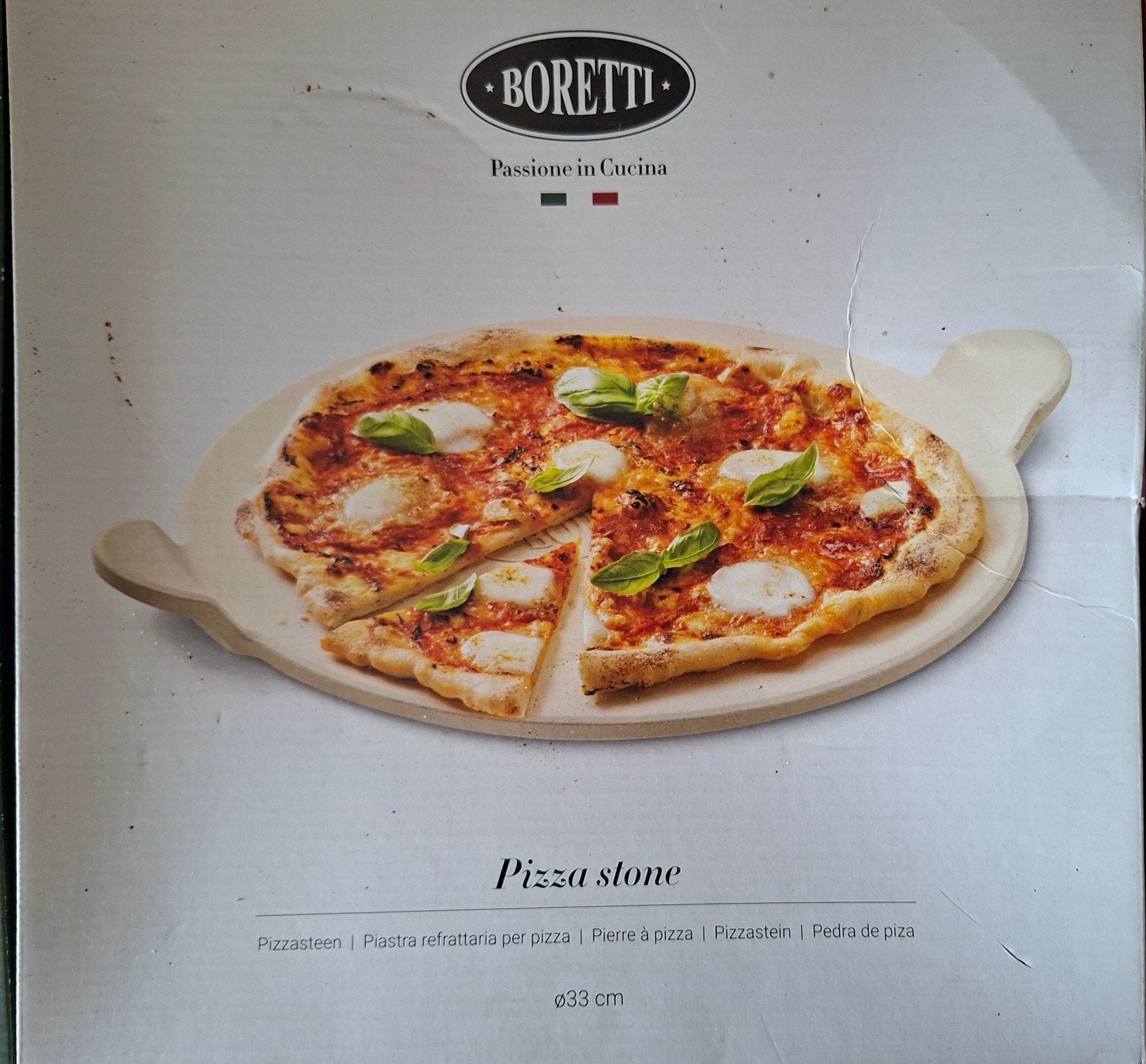 Boretti Pizzasteen - Ø33 cm, Huis en Inrichting, Keuken | Keukenbenodigdheden, Beige, Overige typen, Nieuw, Ophalen of Verzenden
