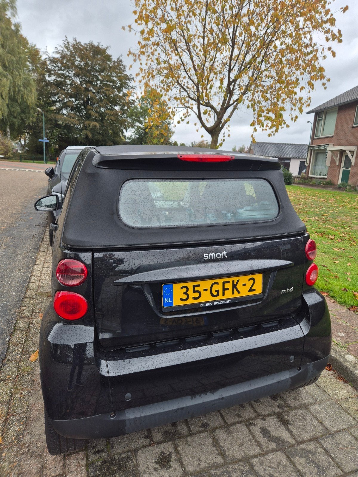 Smart ForTwo 1.0 52KW Cabrio MHD AUT 2008 Zwart, Auto's, Automaat, Achterwielaandrijving, 18 €/maand, 755 kg