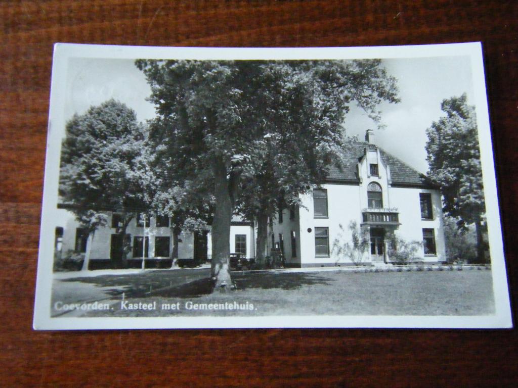 W35 - Coevorden - Kasteel - Gemeentehuis - 1948 - Mooi/Oud, Verzamelen, Ansichtkaarten | Nederland, Ophalen of Verzenden, 1940 tot 1960