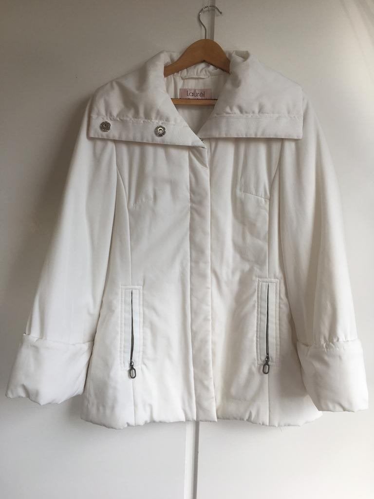 Laurel jas gewatteerd met kraag maat 34/36, Laurel, Wit, Zo goed als nieuw, Info@laurel.de