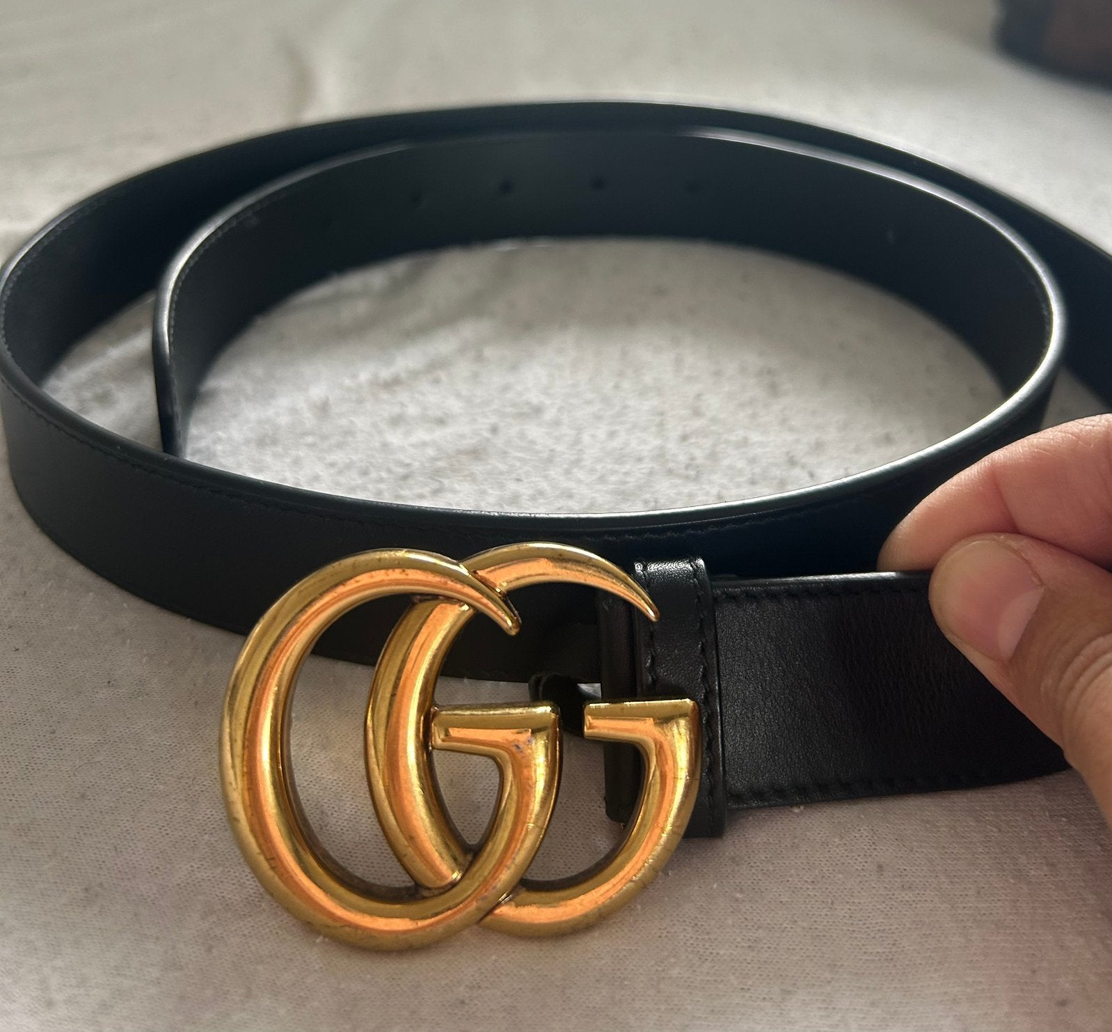Gucci riem origineel size 95, Ophalen, Zo goed als nieuw, Zwart, 80 tot 90 cm