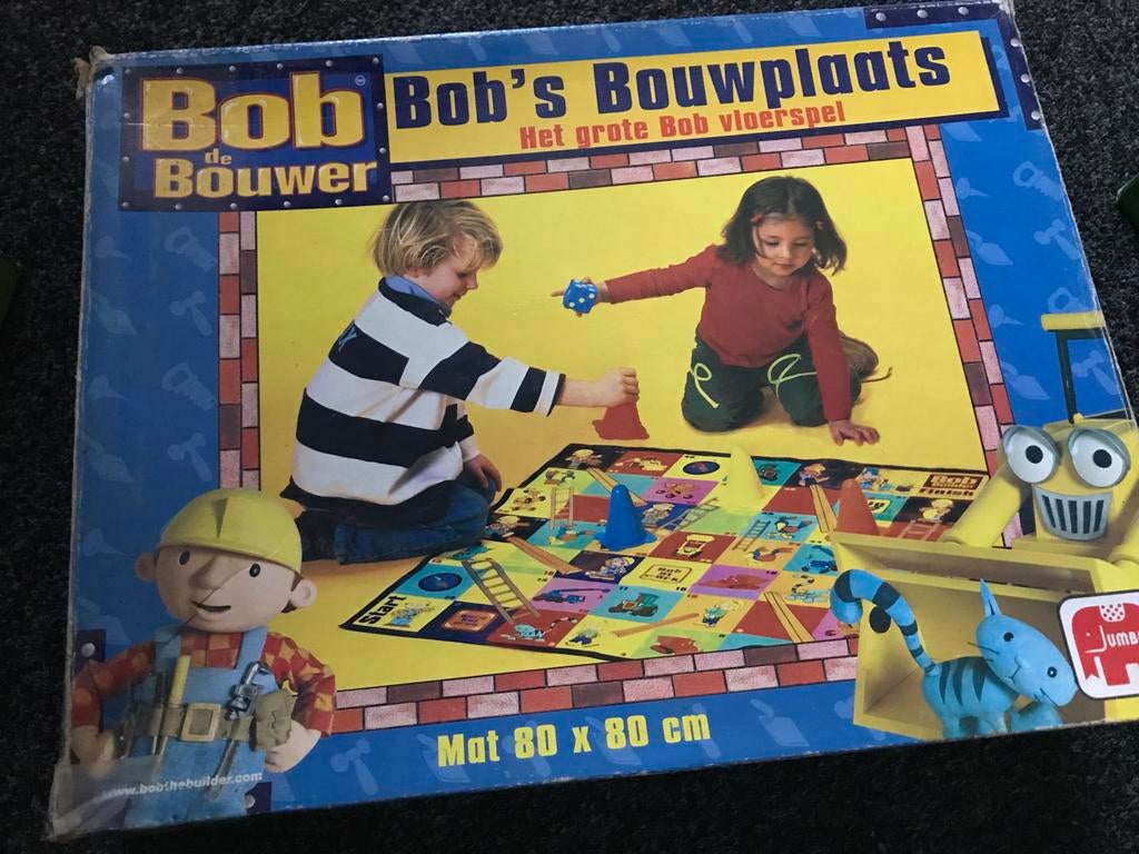 Bob de Bouwer: Bob's Bouwplaats vloerspel (80x80cm), Een of twee spelers, Ophalen, Gebruikt