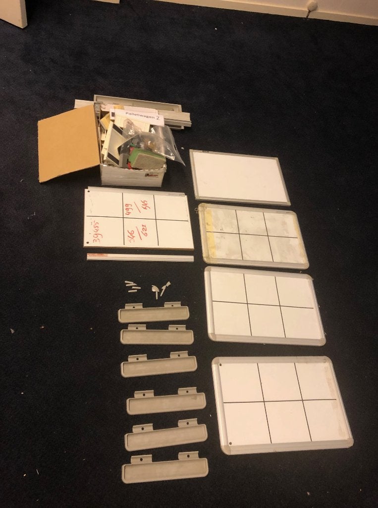 5x whiteboard 45 x 30 cm, incl accessoires, Nobo, Sam Creati, Ophalen, Gebruikt, Whiteboard
