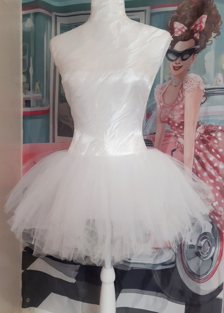 Lolita petticoat tutu nieuw, Verzenden, Wit, Nieuw, Tutu