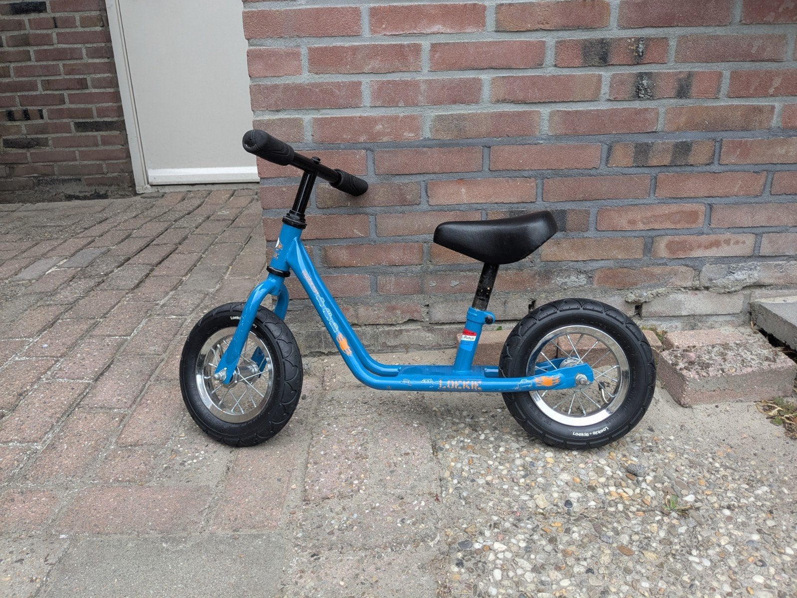 Loekie loopfiets 12 inch blauw, Ophalen, Loopfiets
