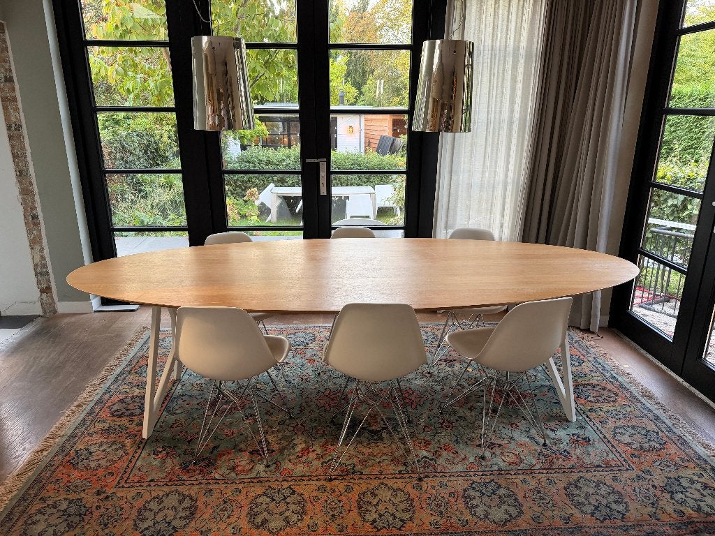 Eettafel Studio Henk, Ophalen, 100 tot 150 cm, Eikenhout, 200 cm of meer