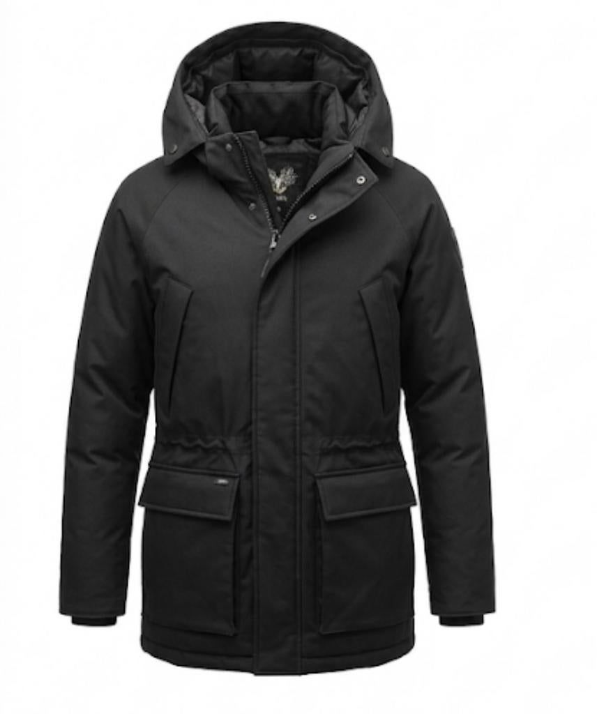 Nobis Winterjas Heren - Stijlvol en Warm, Maat 48/50 (M), Zwart, Ophalen of Verzenden, Zo goed als nieuw