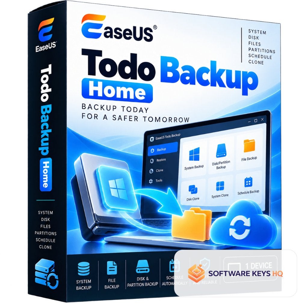EaseUS Todo Backup Home Licentie Key - Levenslang - 1 PC, Ophalen of Verzenden, Windows