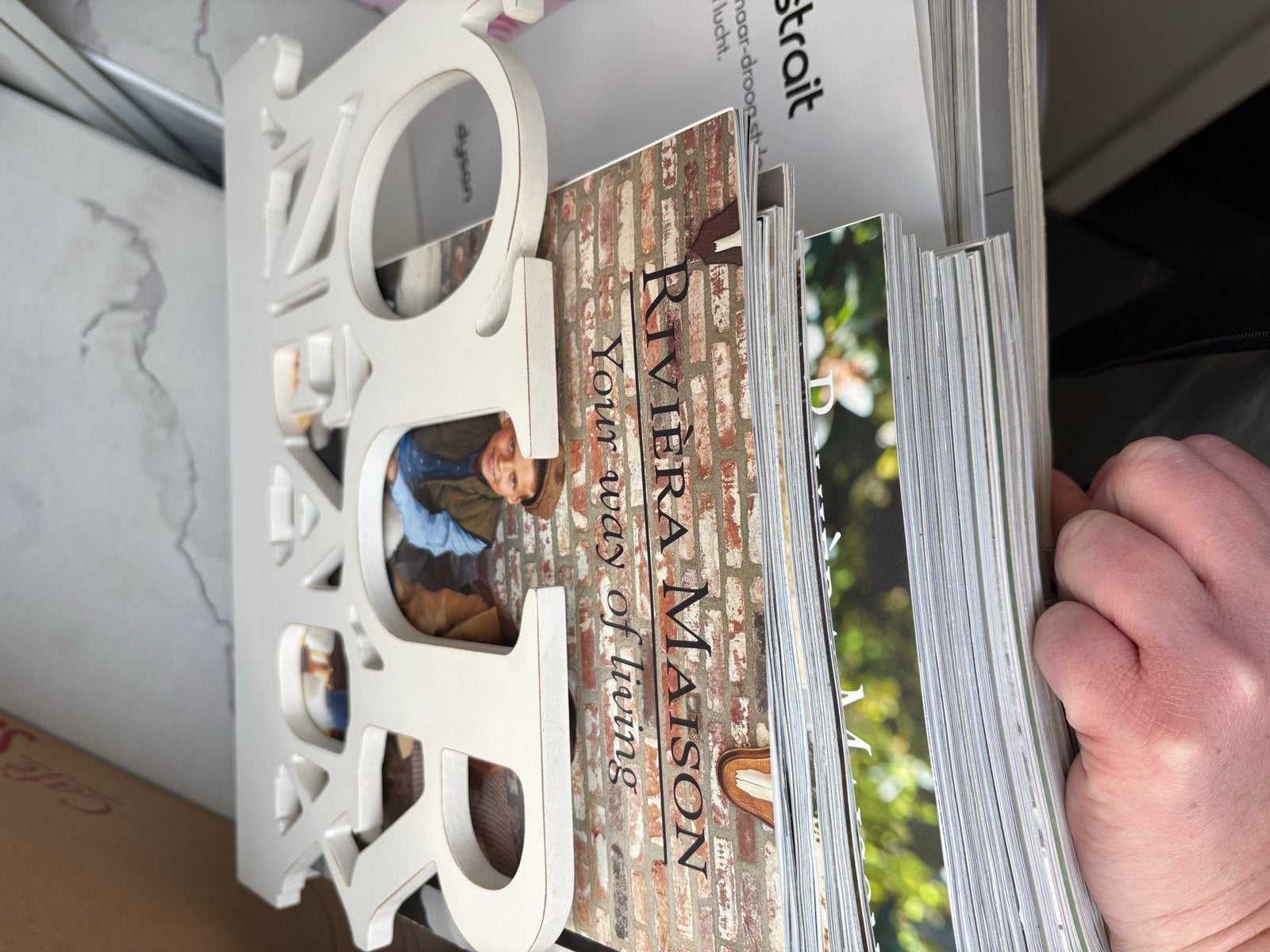 Riviera Maison Tijdschriftenrek 'Magazines', Huis en Inrichting, Ophalen, Gebruikt, Tijdschriftenrek, Hout