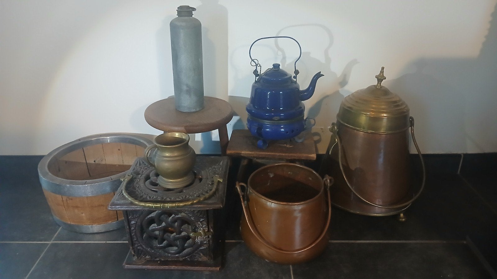 authentieke koperen woonkamer accessoires, Ophalen, Koper