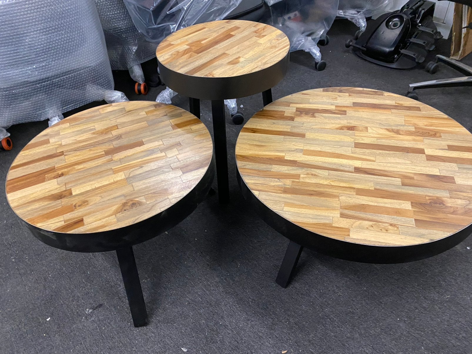 Bijzettafeltjes van Zuiver, Huis en Inrichting, Minder dan 55 cm, Rond, Zo goed als nieuw, Hout