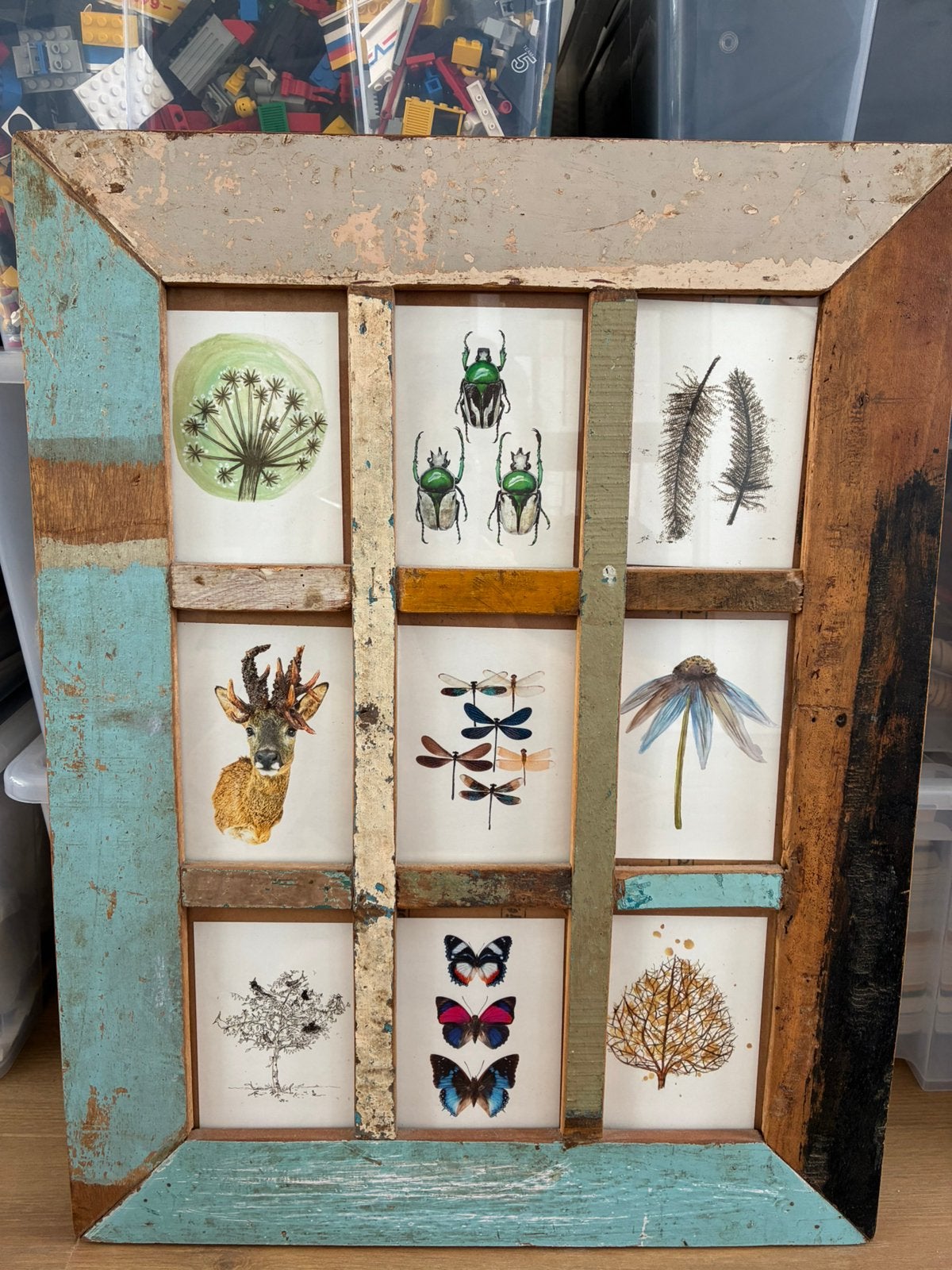 Schilderij/muurdecoratie hout voor kaarten, Ophalen, 50 – 75, Gebruikt, Schilderij
