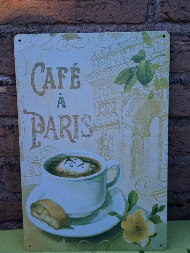 Wanddecoratie Café Paris, Ophalen of Verzenden, Nieuw, Reclamebord