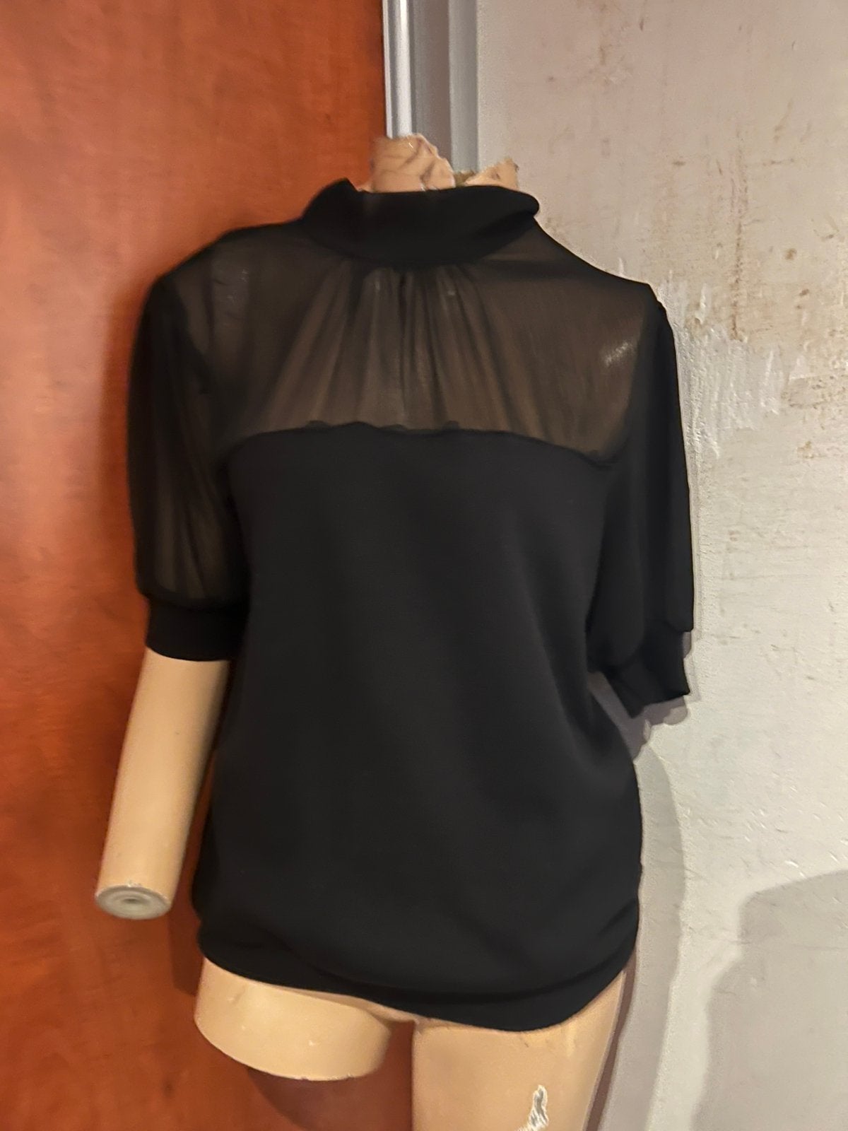 CAROLINE BISS top met tulle maat m zgan, Maat 38/40 (M), F, Zwart, Ophalen of Verzenden