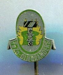 TEZO oliebranders blik speldje ( M_155a), Verzenden, Zo goed als nieuw, Merk, Speldje of Pin