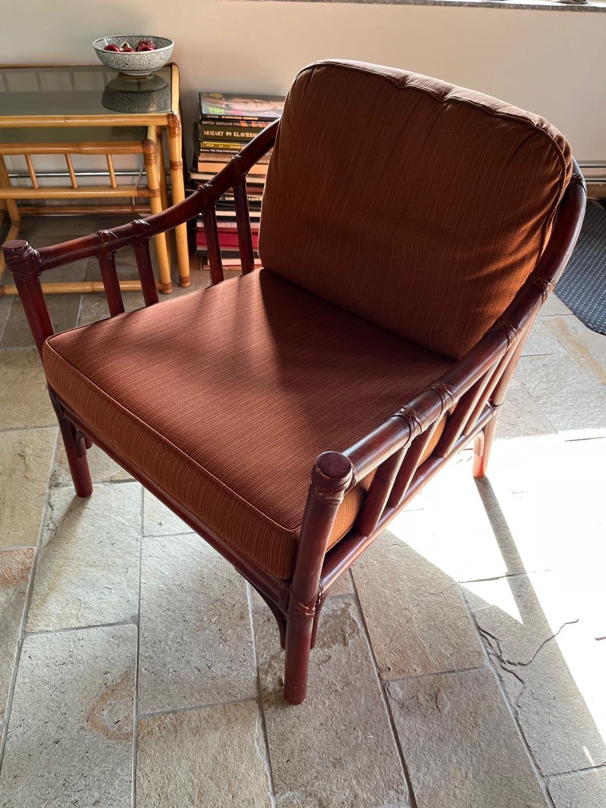 Vintage McGuire A-1 Lounge Fauteuil - Rotan & Bamboe, Ophalen