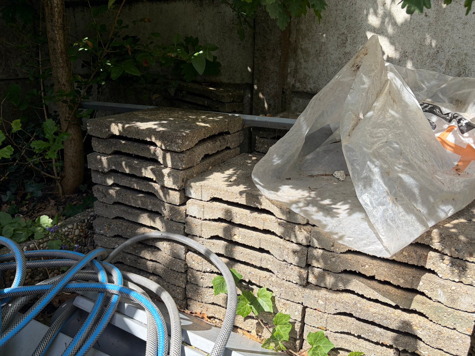 Drainage tegels, Ophalen, Gebruikt, Beton, Terrastegels