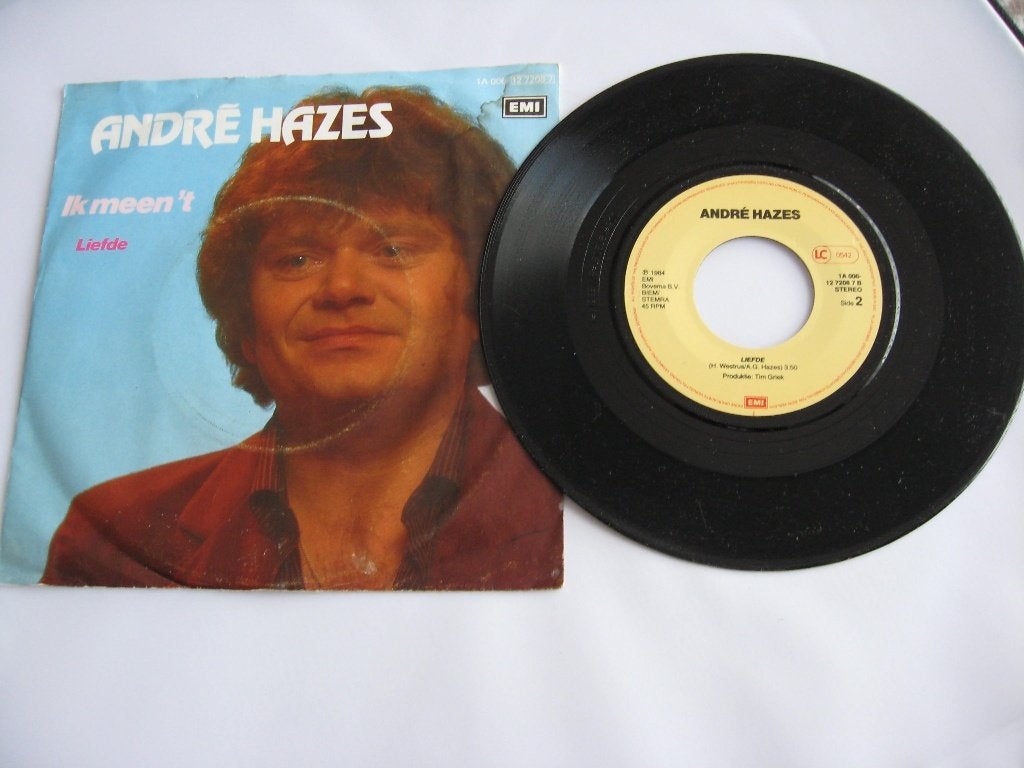 singel, André Hazes, A. Ik meen 't, Overige formaten, Ophalen of Verzenden, Zo goed als nieuw, Levenslied of Smartlap
