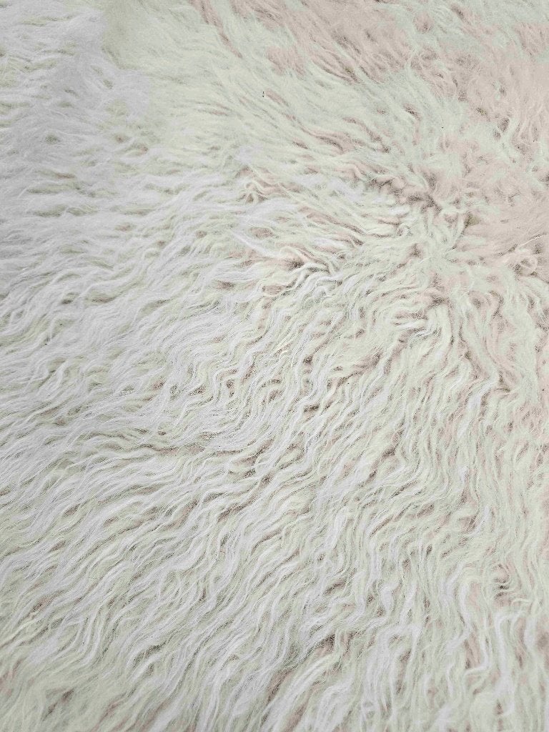 Wollen Flokati Kleed 140/100 cm, Gebruikt, Wit, Etten-Leur, DJT@dejuistetoon.eu
