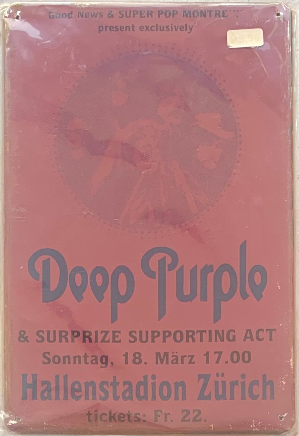 Metal plate - Deep Purple Zurich [20x30cm], Ophalen of Verzenden, Gebruikt, Poster, Artwork of Schilderij