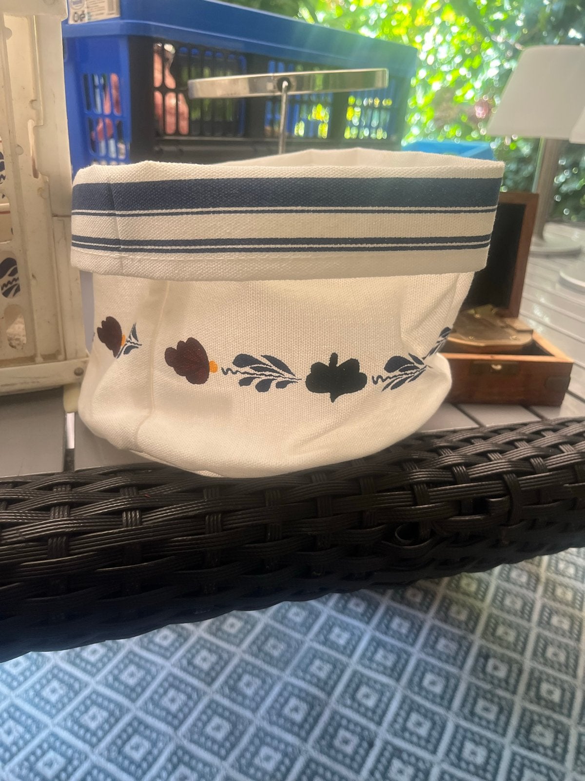 stoffen mandje van boerenbont - 60% polyester, 40% katoen, Verzenden, Meerkleurig, Overige materialen, Overige merken