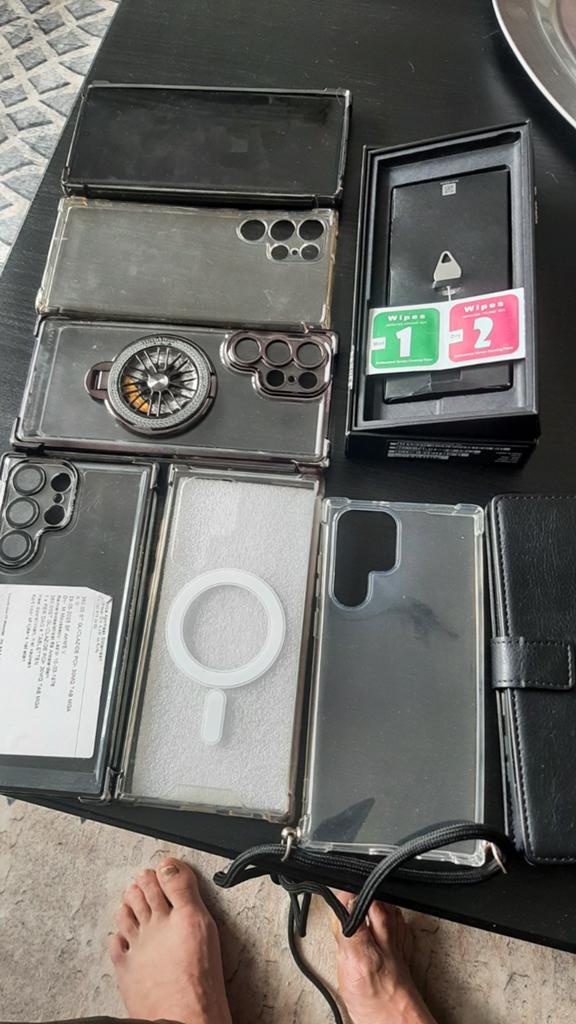 Samsung Galaxy S22 Ultra met diverse hoesjes, Ophalen of Verzenden, Zo goed als nieuw, Bescherming, Samsung