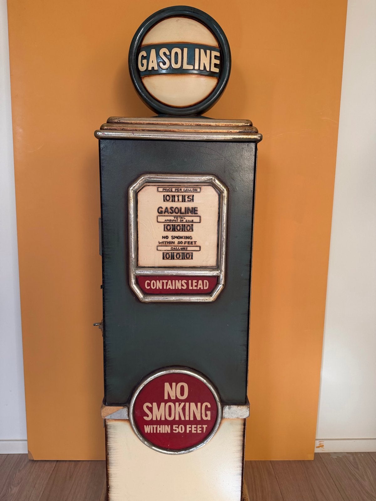 Vintage Gasoline Pomp Kast - Decoratief met Opbergruimte, Ophalen
