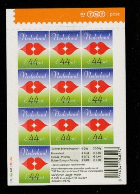 2006 Hangkaartje 10 voor de liefde, Ophalen of Verzenden, Postfris