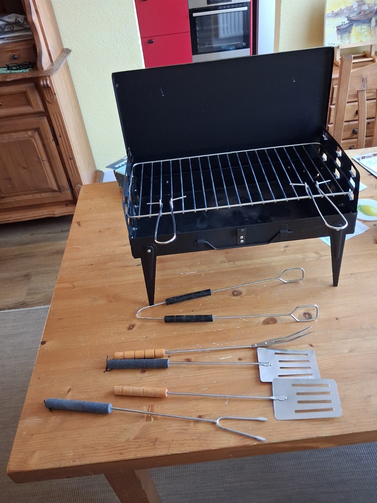 Tafelbarbecue, Ophalen, Zo goed als nieuw, Met accessoires