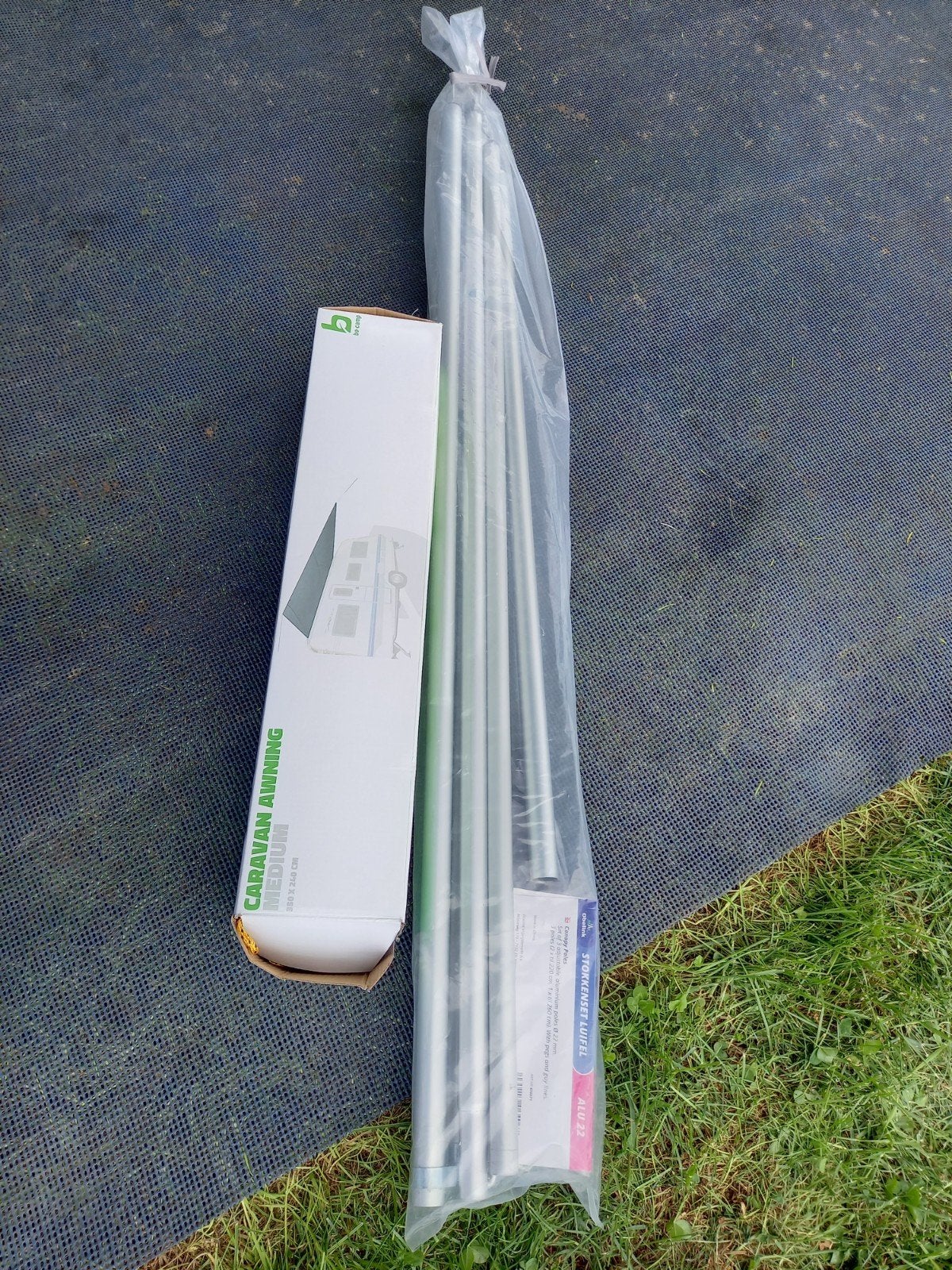 Caravanluifel travel met aluminium tentstokken, Ophalen of Verzenden, Zo goed als nieuw