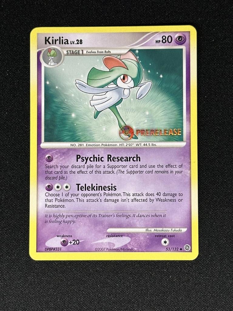 pokemon secret wonders promo kirlia prerelease, Ophalen of Verzenden, Zo goed als nieuw, Losse kaart