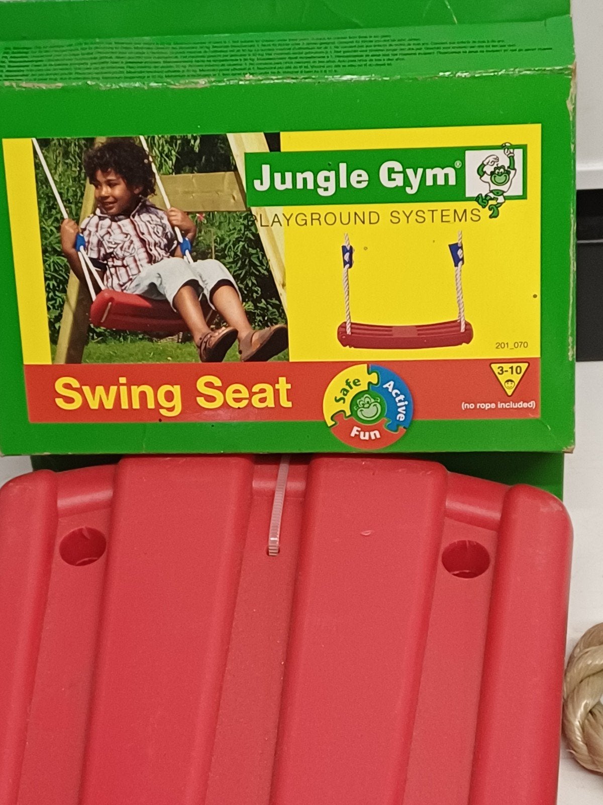 Jungle Gym Schommel complete set met bankje, touw en haken, Ophalen of Verzenden, Nieuw, Schommel