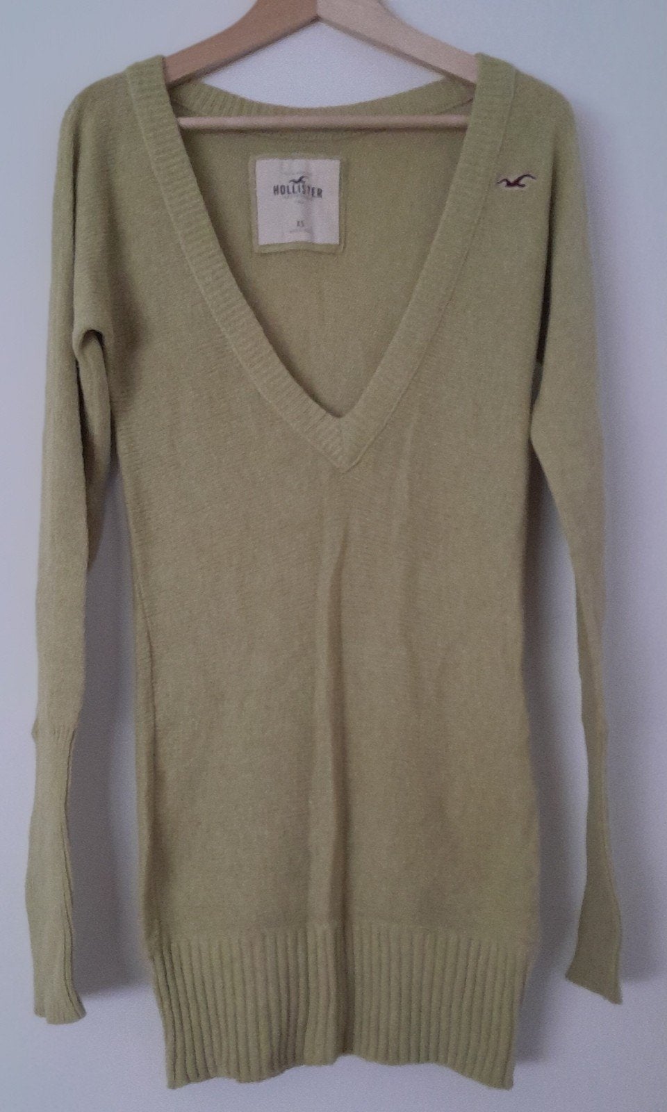 Hollister Lange Trui Maat XS - Groen, Ophalen of Verzenden, Maat 34 (XS) of kleiner, Gedragen, Groen