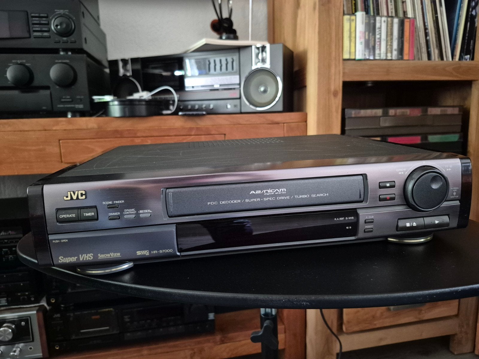 JVC HR-S7000EH S-VHS videorecorder met afstandsbediening., Audio, Tv en Foto, Videospelers, Ophalen of Verzenden, Gebruikt, VHS-speler of -recorder