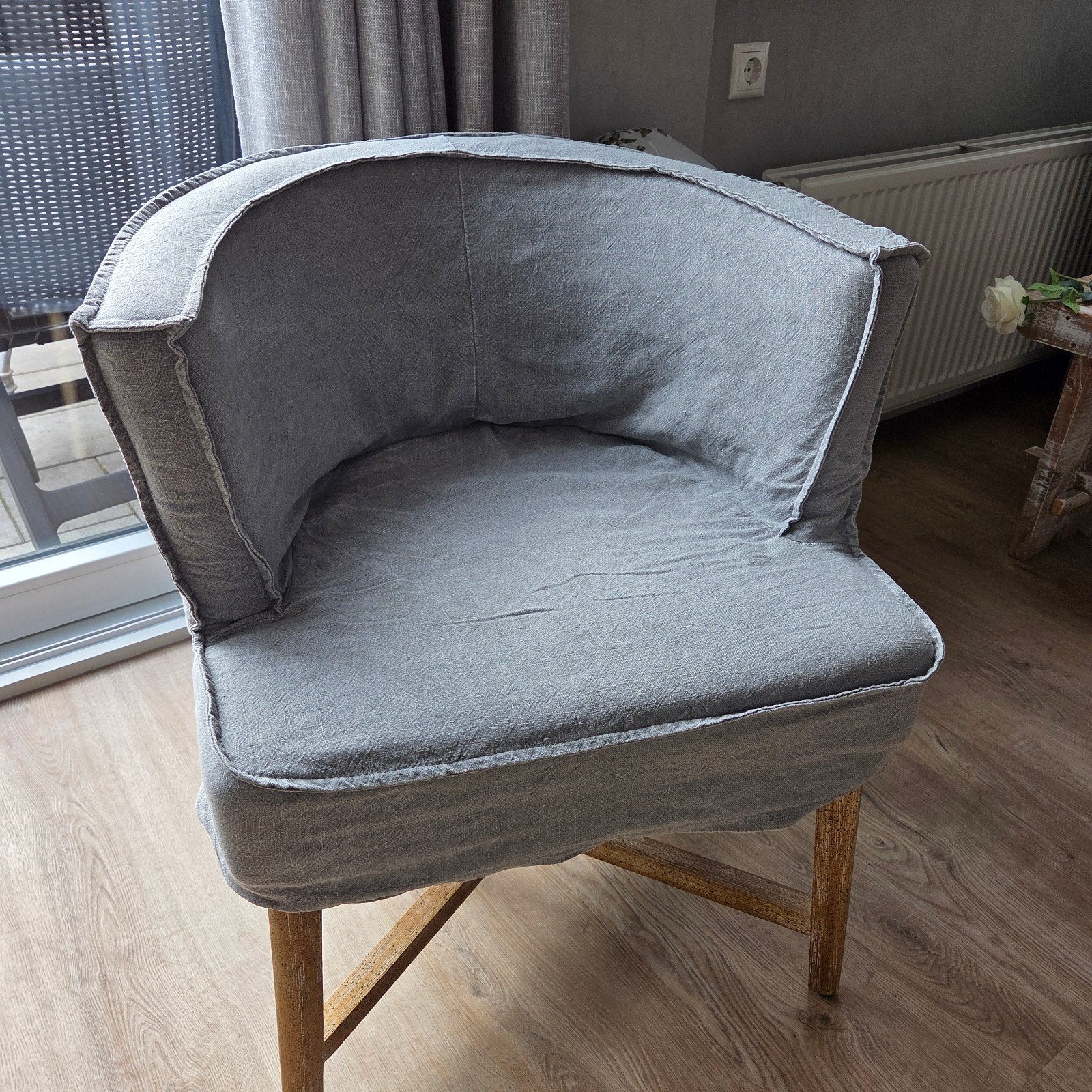 Originele grijze stoelhoes voor Aura Peeperkorn Dirkje, Huis en Inrichting, Ophalen of Verzenden, Landelijk, Zo goed als nieuw