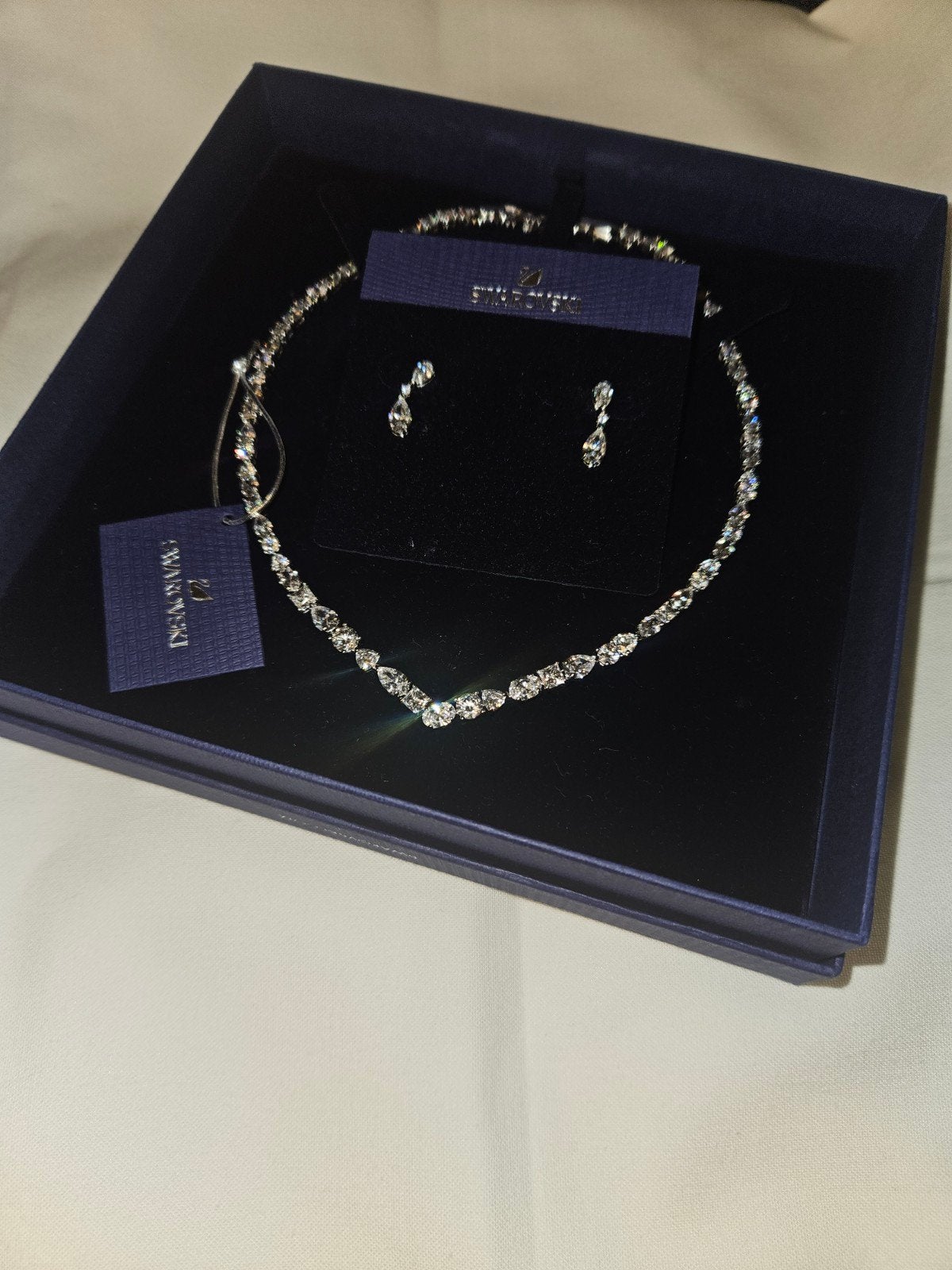 Swarovski Mesmera Set: Ketting en Oorbellen, Met kristal, Overige materialen, Nieuw, Ophalen of Verzenden