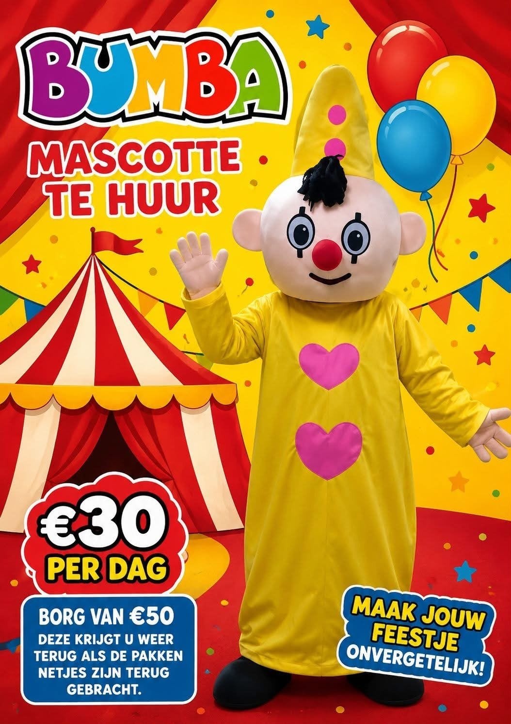 bumba te huur, Ophalen, Zo goed als nieuw, Overige