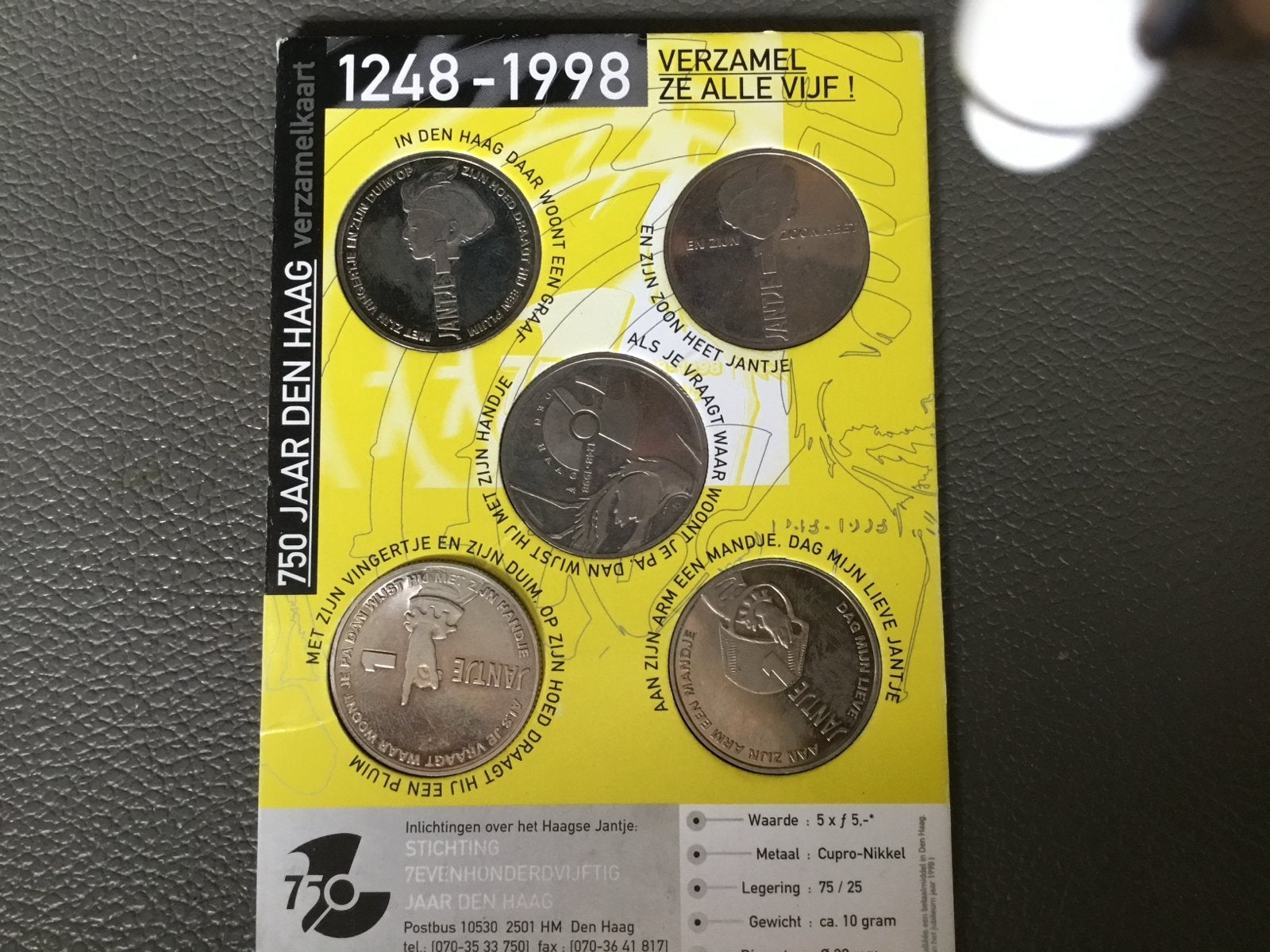 Verzamelkaart 750 Jaar Den Haag - Jantje, Ophalen of Verzenden, Koningin Beatrix, Overige waardes, Setje