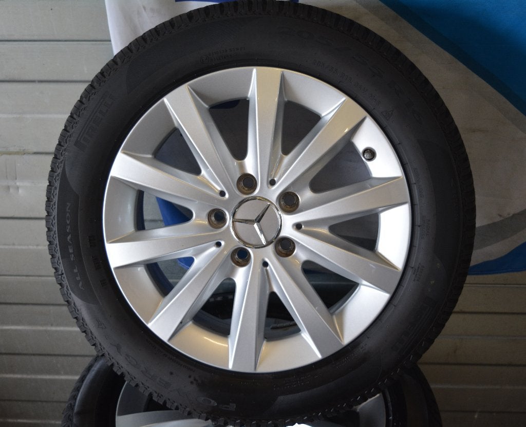 Originele "16" velgenset Mercedes A/B/Cla W176 met AllSeason, Auto-onderdelen, Banden en Velgen, Ophalen, Gebruikt, 16 inch, Banden en Velgen