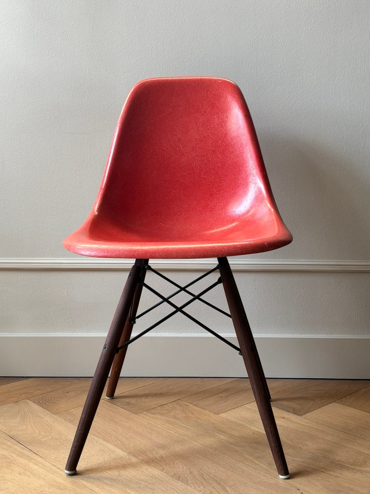 Originele glasvezel stoel van Eames/Herman Miller, Huis en Inrichting, Stoelen, Ophalen, Overige materialen, Gebruikt, Design, vintage