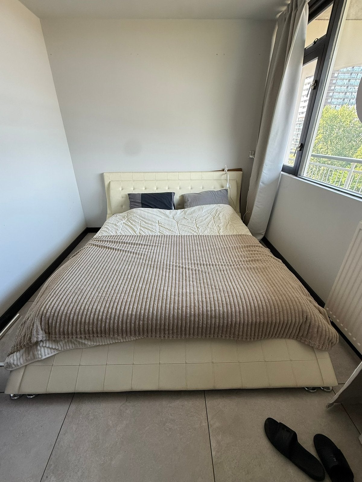 Bed 180 x 200, Tweepersoons, Ophalen of Verzenden, 180 cm, Stof