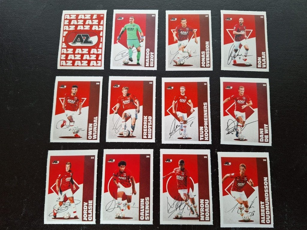 Complete set stickers AZ Alkmaar 2020-21, Verzamelen, Ophalen of Verzenden, Zo goed als nieuw, AZ, Poster, Plaatje of Sticker
