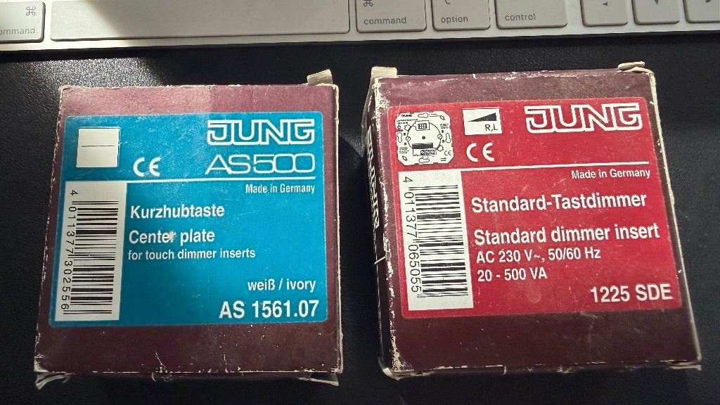 JUNG dimmer met bedienings plaat, Ophalen, Nieuw, Jung, Dimmer