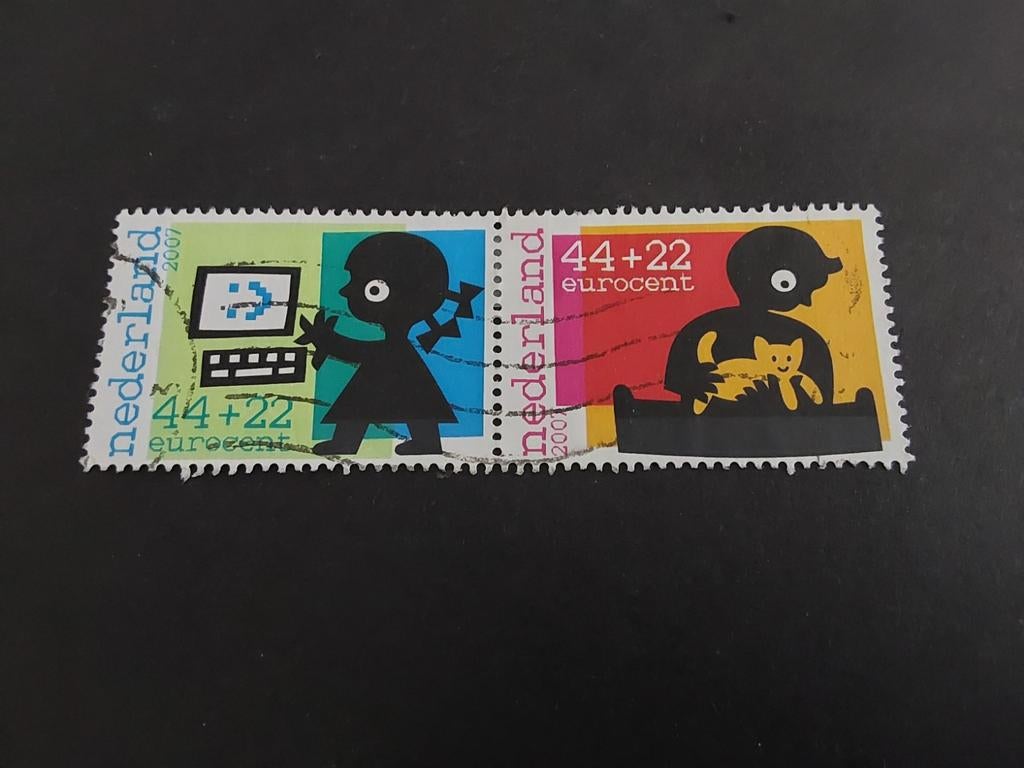 Nederland, NVPH 2527d + 2527e, Verzenden, Na 1940, Gestempeld